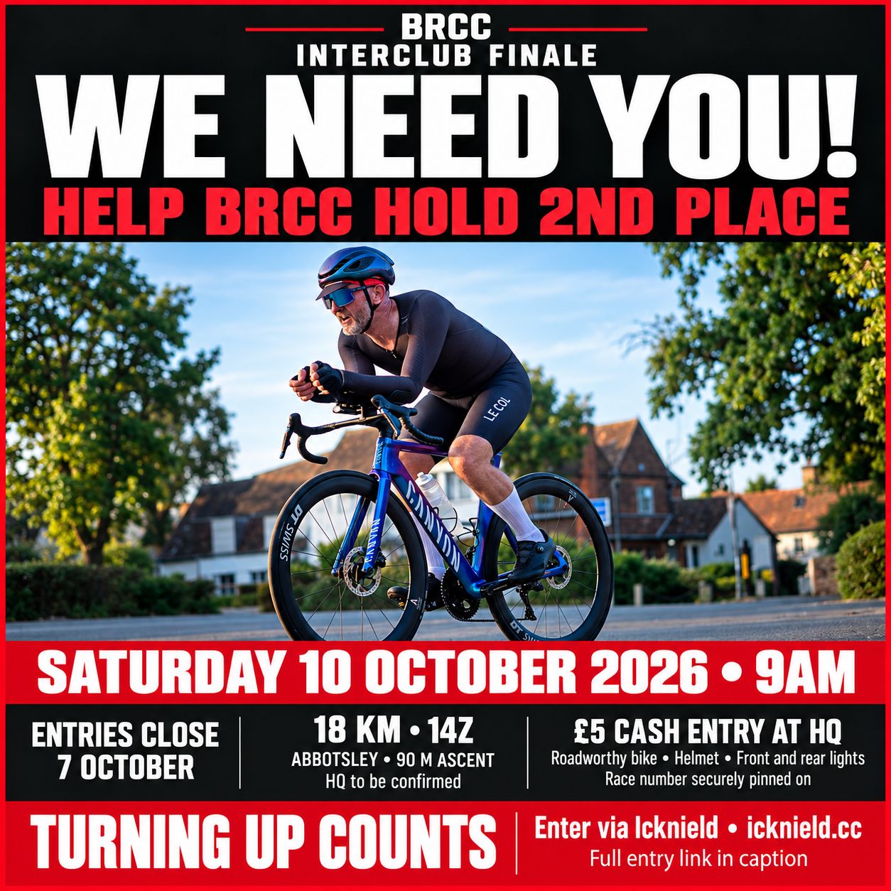 We need you to enter the inter-club TTs - we can secure our place with your help!