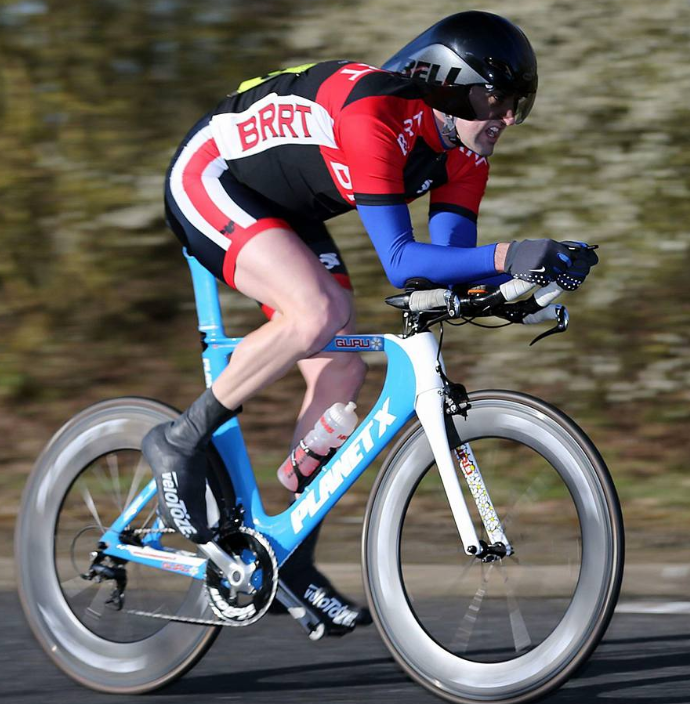 A 25 mile cycling time trial - Matt Donovan on the A1